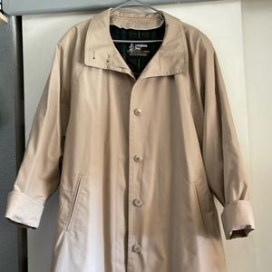 London Fog Trench Coat (Khaki/Plaid)